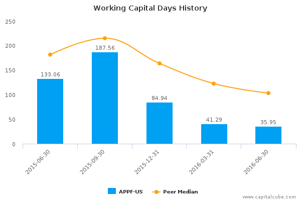 Working Capital Days History Working Capital Days History