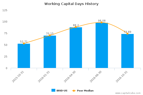 Working Capital Days History Working Capital Days History