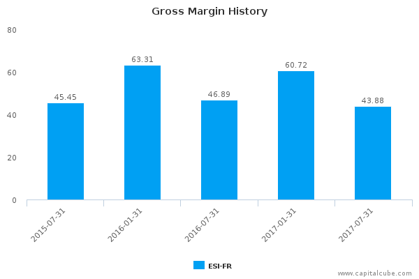 Gross Margin History Gross Margin History