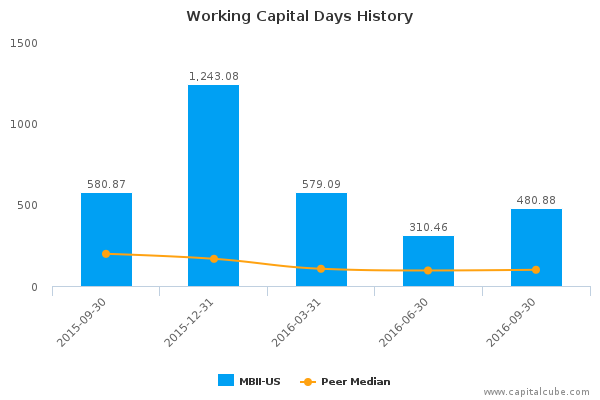 Working Capital Days History Working Capital Days History